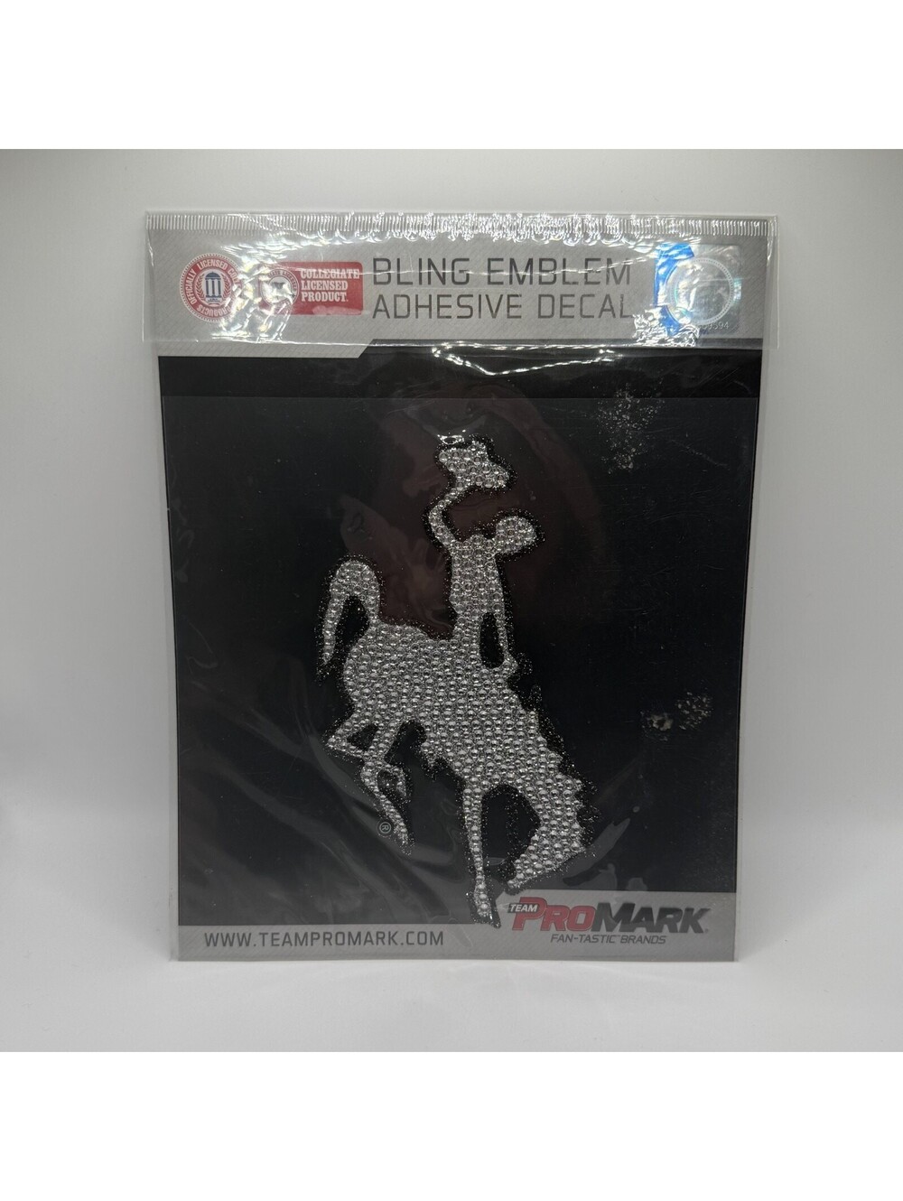 University Of Wyoming Cowboys Bucking Horse Bling Emblem Decal Promark NCAA